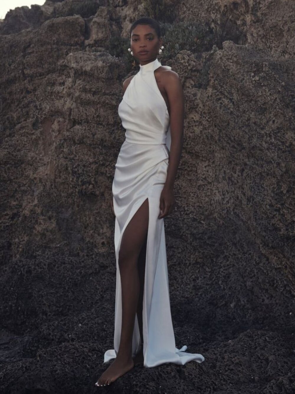 Lihi Hod Sage Gown in Ivory Silk Satin